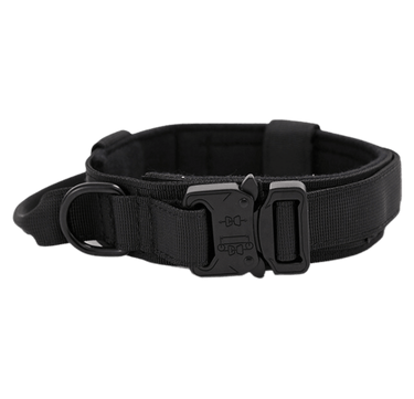 Tactical Dog Collar With Handle | Heavy-Duty K-9 Collar For Medium to Large Breeds